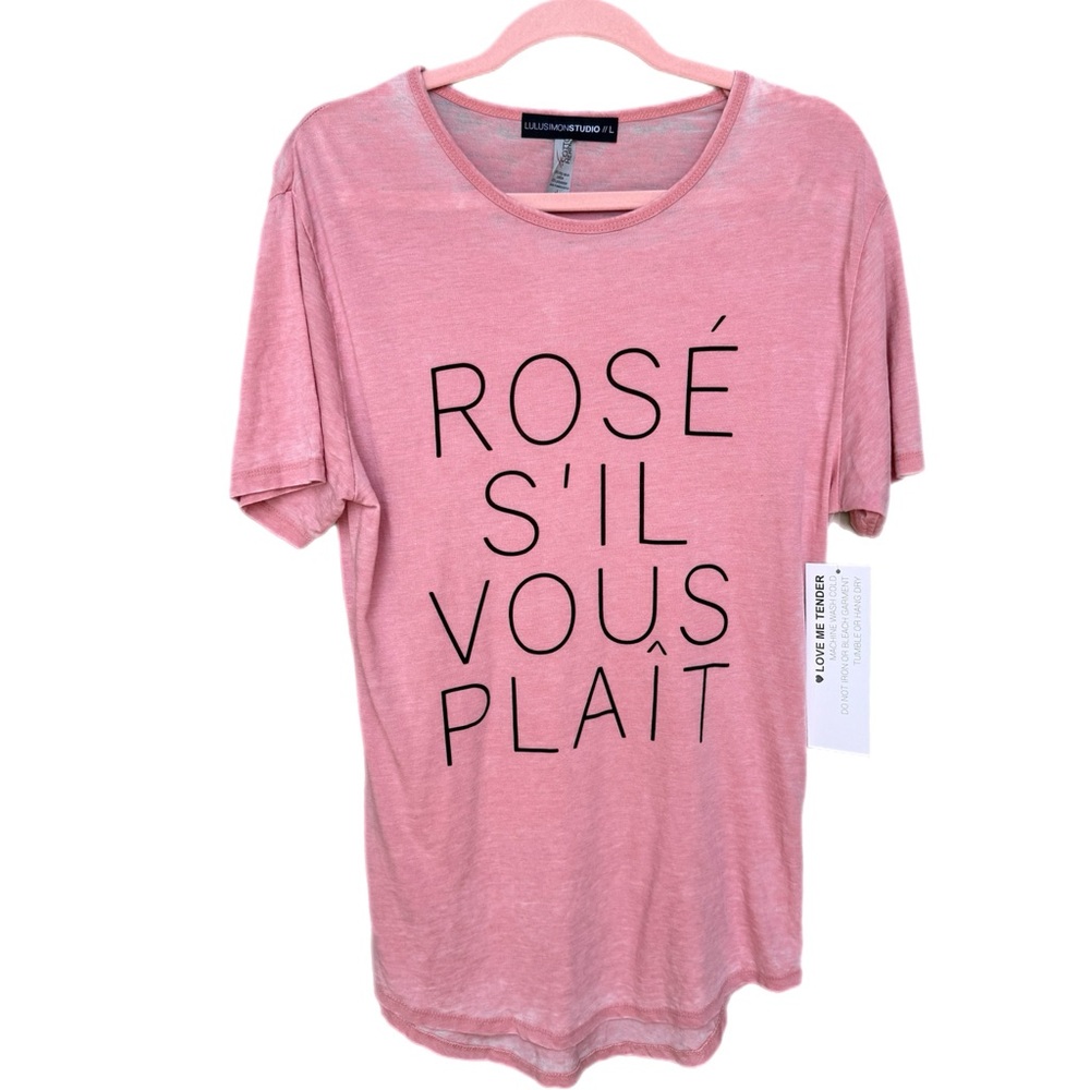 “Rosé S’il Vous Plaît”‎ Pink Graphic Tee